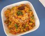 A picture of step 7 of Gujarati khada bhat.