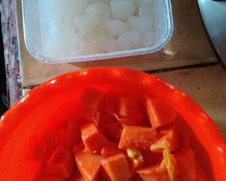 Cendol Pepaya kolang Kaling - Step 1