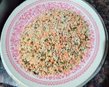 A picture of step 1 of Broken wheat and lentils Adai.