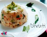 A picture of step 5 of Veg upma.