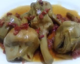 Foto del paso 3 de la receta: Alcachofas con jamón a la cerveza