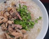 Hình bước làm 4 của món Cháo gà nấm