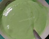 Foto langkah ke 5 dari resep Brownies Kukus Coklat Pandan.