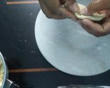 A picture of step 4 of Mava gujiya.