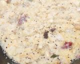 A picture of step 2 of Indian Keto Meal: Cauliflower Upma/ Palak Pachadi/ Chia Raita.