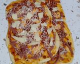 Foto langkah ke 3 dari resep Roti Pizza Tanpa Ulen (Eggless).