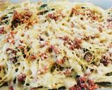 # 23 04 26 Remek kis vacsora, cukkini brokkoli spagetti parmezán combó recept fázis 9 fotója