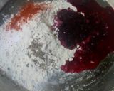A picture of step 2 of Beetroot masala puri.