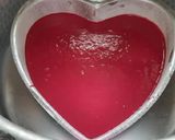 A picture of step 4 of Heart shape red velvet cake.