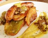 Foto del paso 7 de la receta Tostada con salchicha y panceta