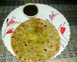 A picture of step 16 of Green peas.Matarsutir Parata/Peas Paratha.