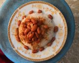 A picture of step 5 of Rajma rice.