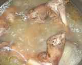 A picture of step 1 of Sheep head and trotters.
