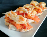 Foto del paso 13 de la receta: Tosta de calamares con sobrasada, pimientos y cebolla caramelizada