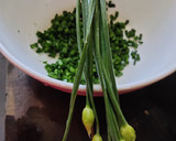 A picture of step 1 of Eggs with Chives.