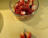 A picture of step 2 of Sweet Tangy Strawberry and Nut Crumble Bar.