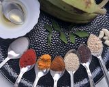 A picture of step 1 of Aratikaya Vepudu/Raw Banana Fry.