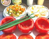 Une image de l'étape 1 de Tomates au Surimi.