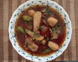 A picture of step 6 of Arvi Gosht.