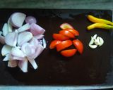 A picture of step 2 of Spicy egg sunrise.
