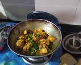 A picture of step 4 of Dal gosht.