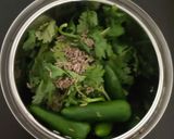 A picture of step 3 of Kodo millet Coriander rice.