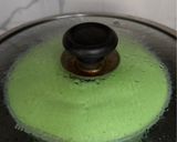 Foto langkah ke 6 dari resep Bolu Kukus Pandan Keju Lumer.