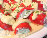 Foto del paso 12 de la receta: Piquillos rellenos de Bacalao y Gambas con crema de bogavante