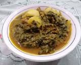 Hyderabadi Aaloo Paalak Gosht recipe step 2 photo