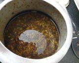 A picture of step 4 of Rajasthani dal bati with instant raw mango pickle.