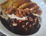 A picture of step 6 of Overnight Oats with Caramelized Banana Walnuts and Dark Chocola.