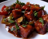A picture of step 6 of #My Kids favourite dish contest Chilli Paneer.