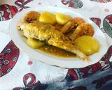 Foto del paso 9 de la receta: Rape en salsa con gambones y patata panadera
