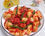 Foto langkah ke 4 dari resep Sambal Campur (Tahu, Teri, Telur Puyuh, Kacang Panjang).