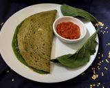 A picture of step 7 of Stuffed Yellow Moong Daal Palak Cheela.