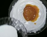 A picture of step 2 of 3 ingredients mango ice cream.