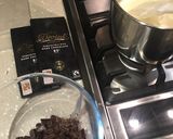 A picture of step 1 of Raspberry Gin Chocolate Truffles.