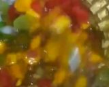 A picture of step 5 of Fruity salsa.