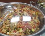 A picture of step 13 of Pasta salad with feta cheese and salami.
