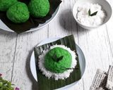 Foto langkah ke 5 dari resep Ketan kukus pandan tabur kelapa.