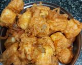 A picture of step 6 of Paneer 65.