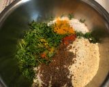 A picture of step 1 of Coriander vadi.