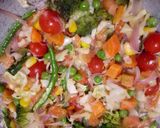 A picture of step 6 of Vegetables Fried Rice.