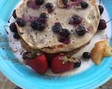 Foto del paso 5 de la receta: Panqueques veganos plátano/arándanos