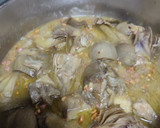 Foto del paso 4 de la receta: Alcachofas frescas con ajo y jamón