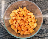 Foto del paso 5 de la receta: Albóndigas de lentejas con boniato y pisto