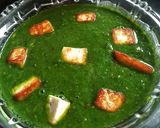 A picture of step 4 of Palak paneer.