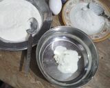 A picture of step 1 of Yogurt Cake.