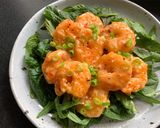 A picture of step 5 of Bang Bang Prawns.