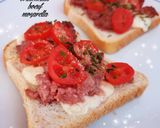 Une image de l'étape 3 de Bruschettas bœuf mozzarella tomates cerises 🍅.